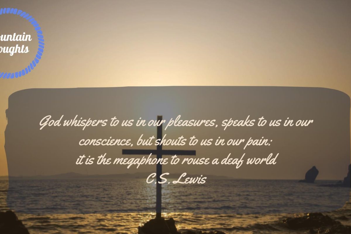 God whispers to us in our pleasures