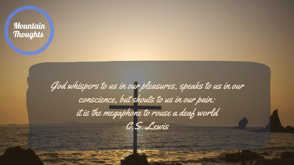 God whispers to us in our pleasures